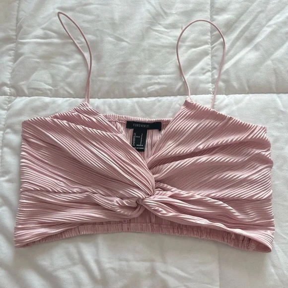forever 21 pink cropped top - Picture 1 of 3